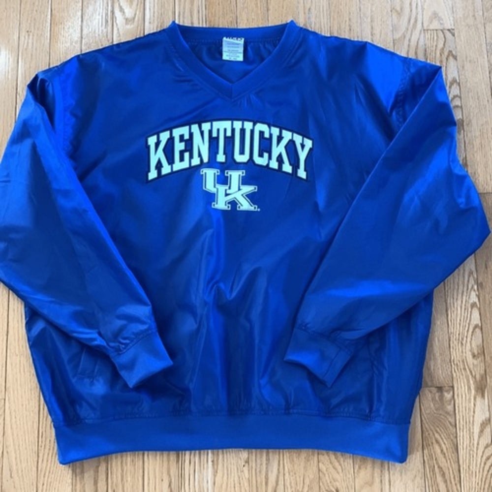 Kentucky‎ Wildcats Blue Pullover Windbreaker Coat Jacket raincoat tailgate  XL